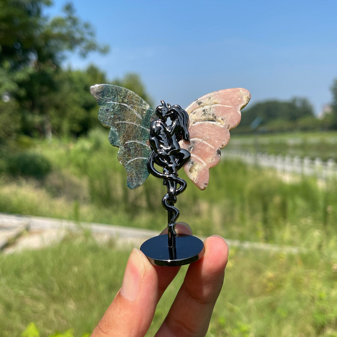 Natural Crystal Angel & Demon Wings