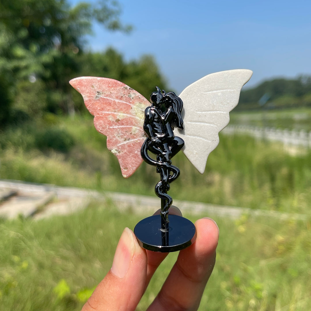Natural Crystal Angel & Demon Wings