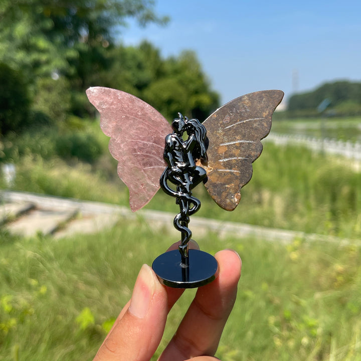 Natural Crystal Angel & Demon Wings