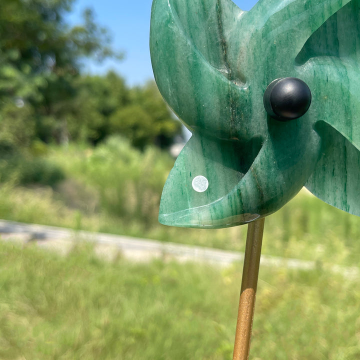 Unique,A Slightly Imperfect Natural Crystal Rotatable Wind Mill