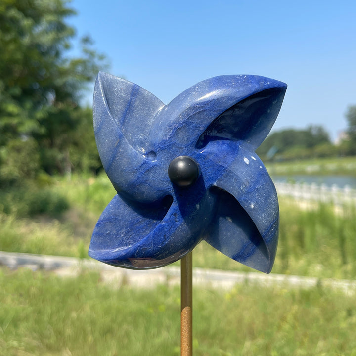 Unique,A Slightly Imperfect Natural Crystal Rotatable Wind Mill