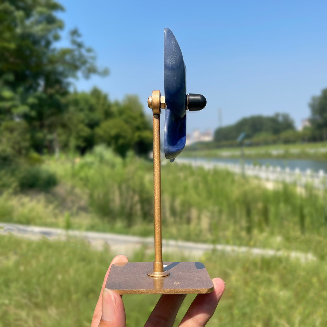 Unique,A Slightly Imperfect Natural Crystal Rotatable Wind Mill