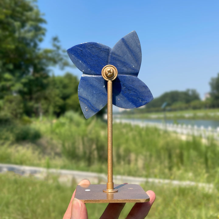Unique,A Slightly Imperfect Natural Crystal Rotatable Wind Mill