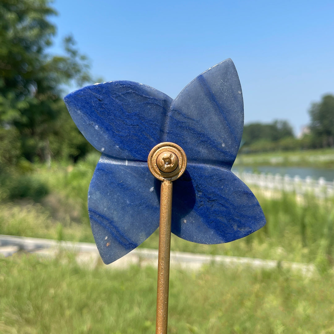 Unique,A Slightly Imperfect Natural Crystal Rotatable Wind Mill