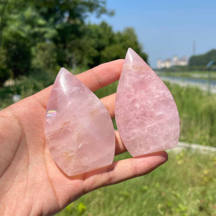 Natural Crystal Exquisite Rose Quartz Teardrop