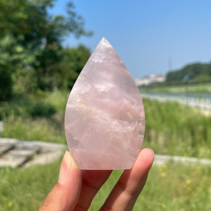 Natural Crystal Exquisite Rose Quartz Teardrop