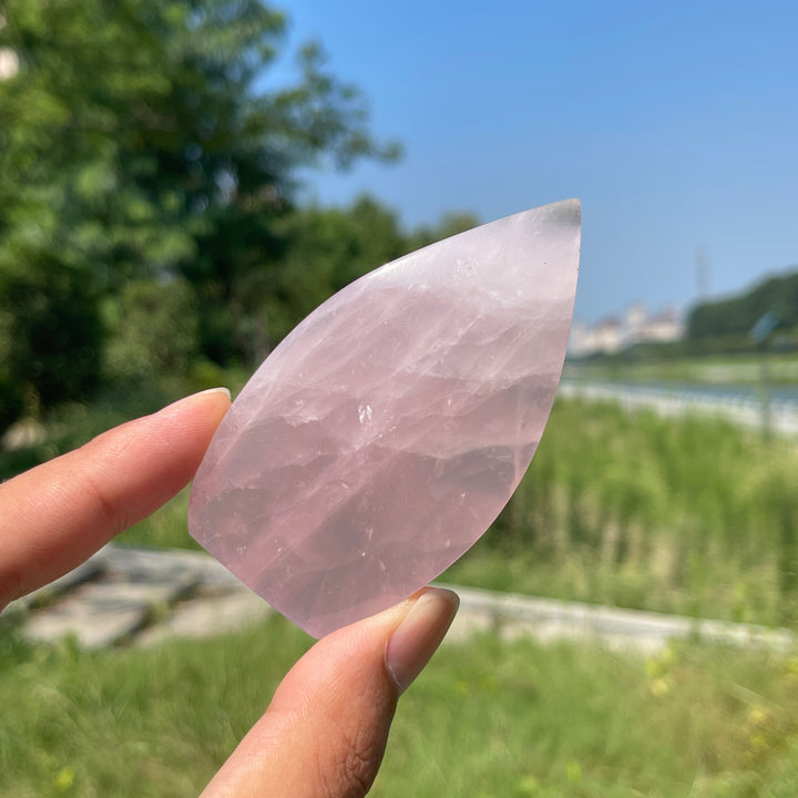 Natural Crystal Exquisite Rose Quartz Teardrop