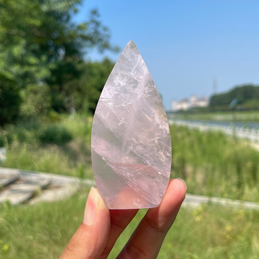 Natural Crystal Exquisite Rose Quartz Teardrop