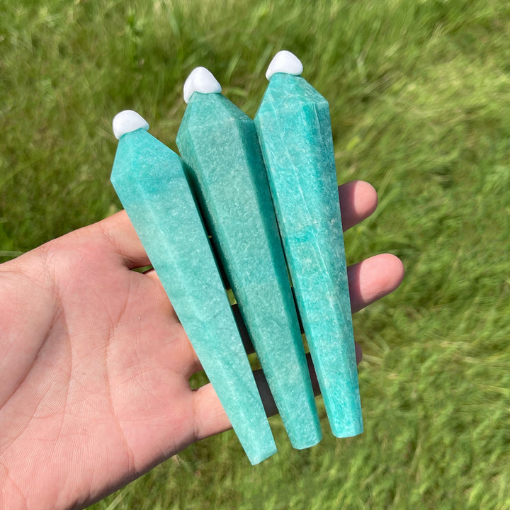 Natural Amazonite Crystal Wand