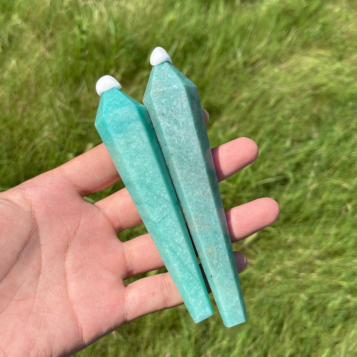 Natural Amazonite Crystal Wand
