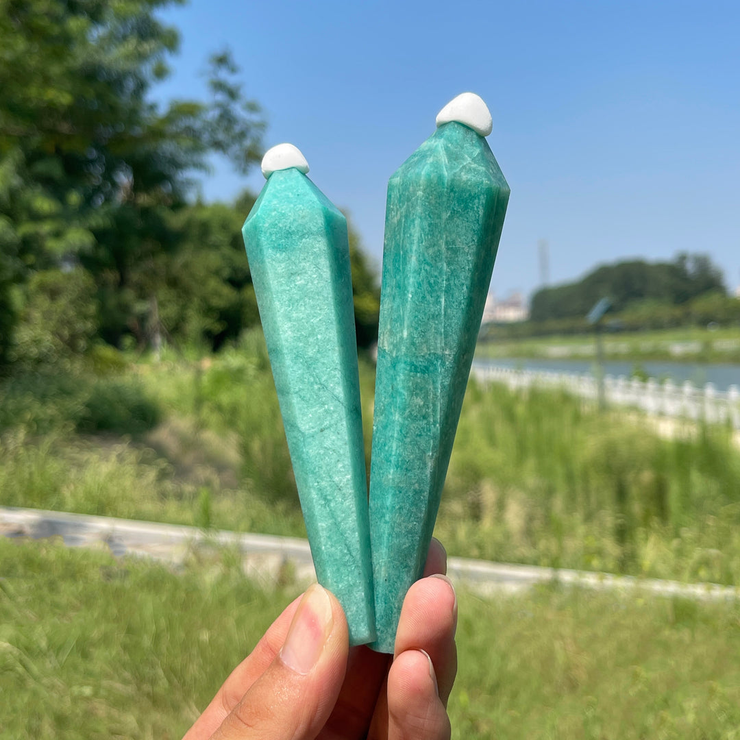 Natural Amazonite Crystal Wand