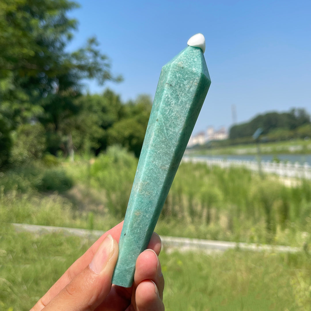 Natural Amazonite Crystal Wand