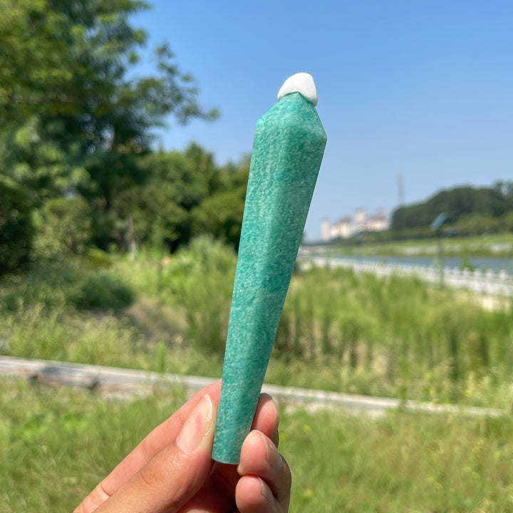 Natural Amazonite Crystal Wand