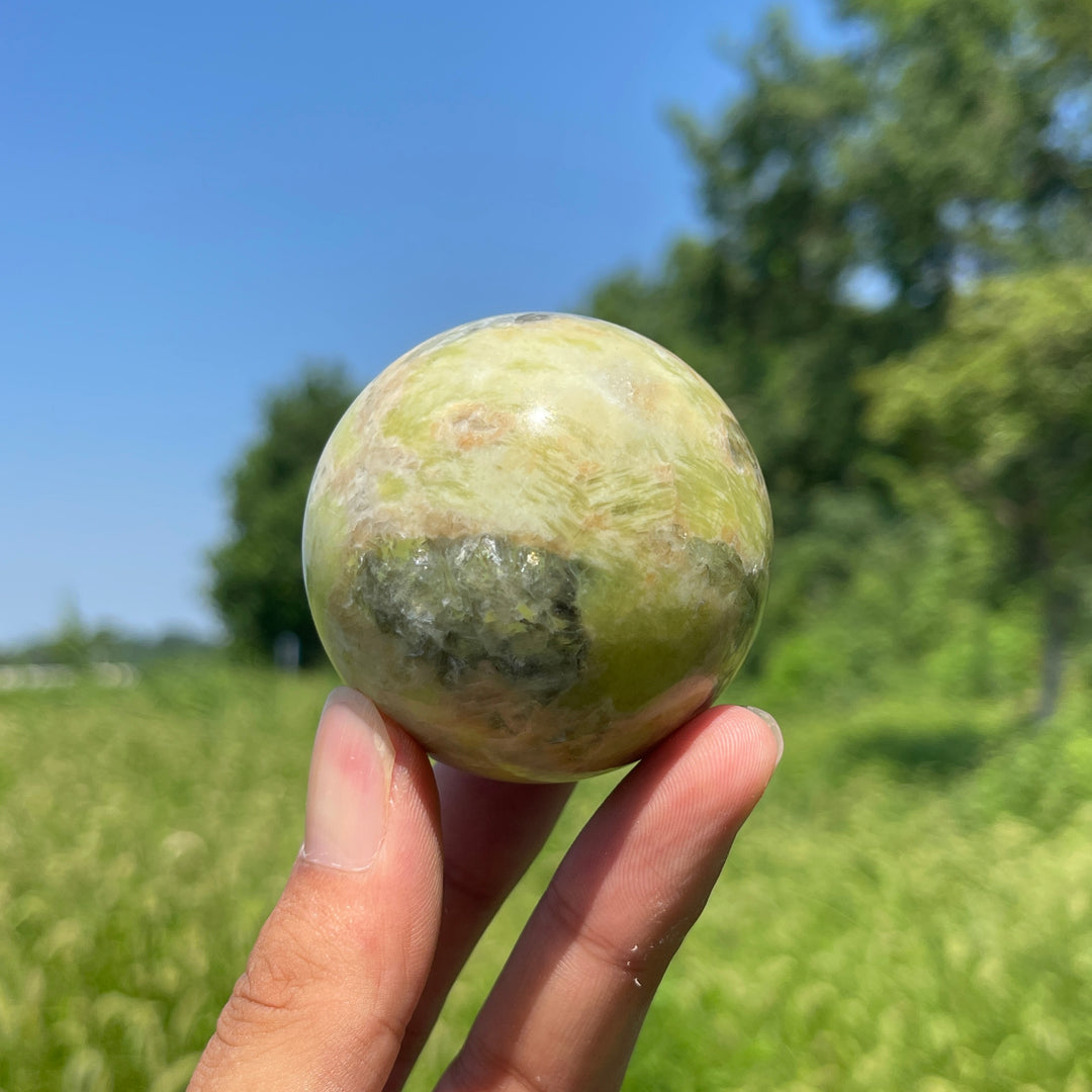 Natural Serpentine Crystal Sphere