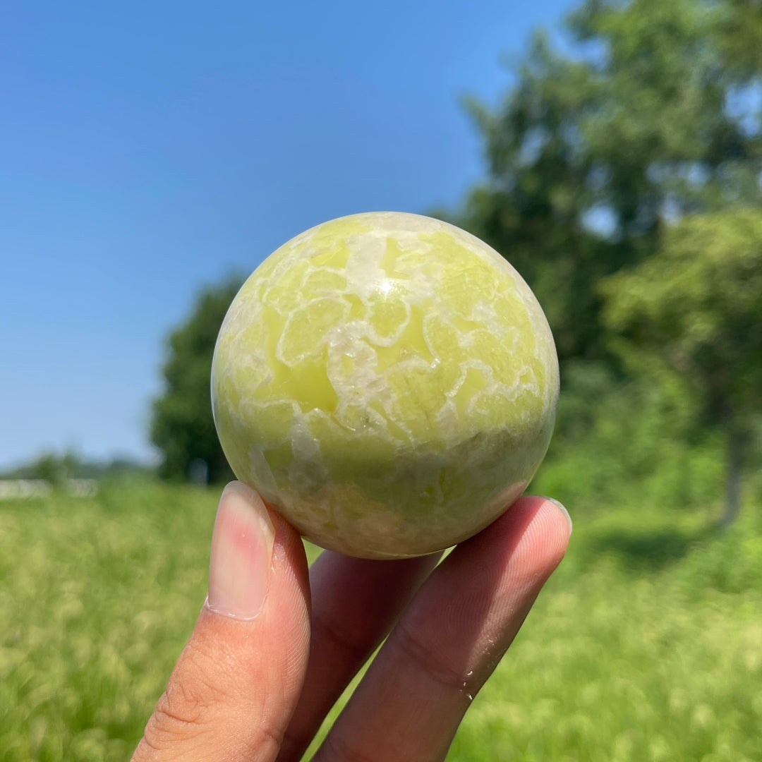 Natural Serpentine Crystal Sphere