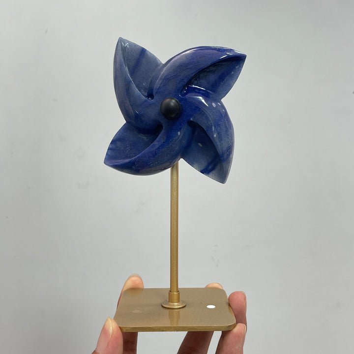 Unique,A Slightly Imperfect Natural Crystal Rotatable Wind Mill