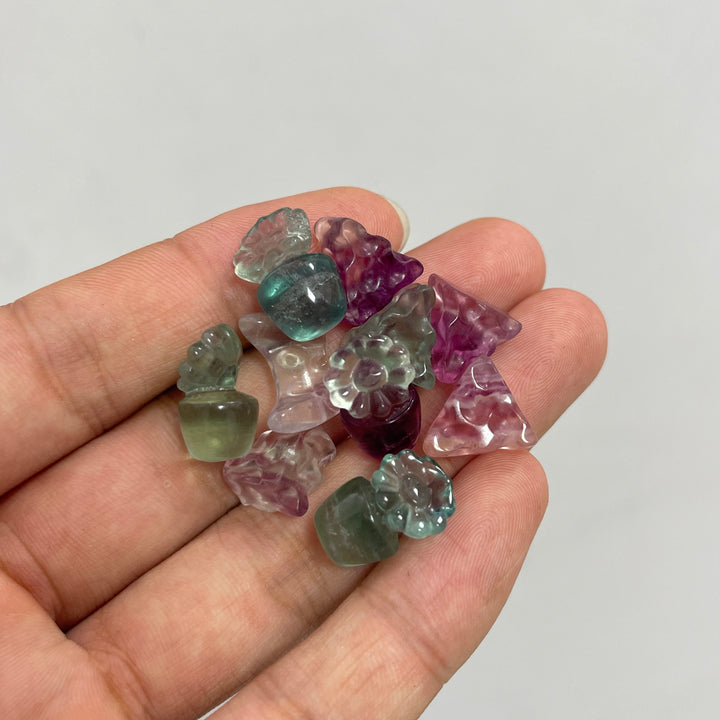 Natural Crystal Delicate Mini Fluorite Carving