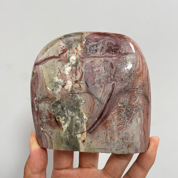 Unique,A Slightly Imperfect Natural Crystal Picture Jasper Ornament