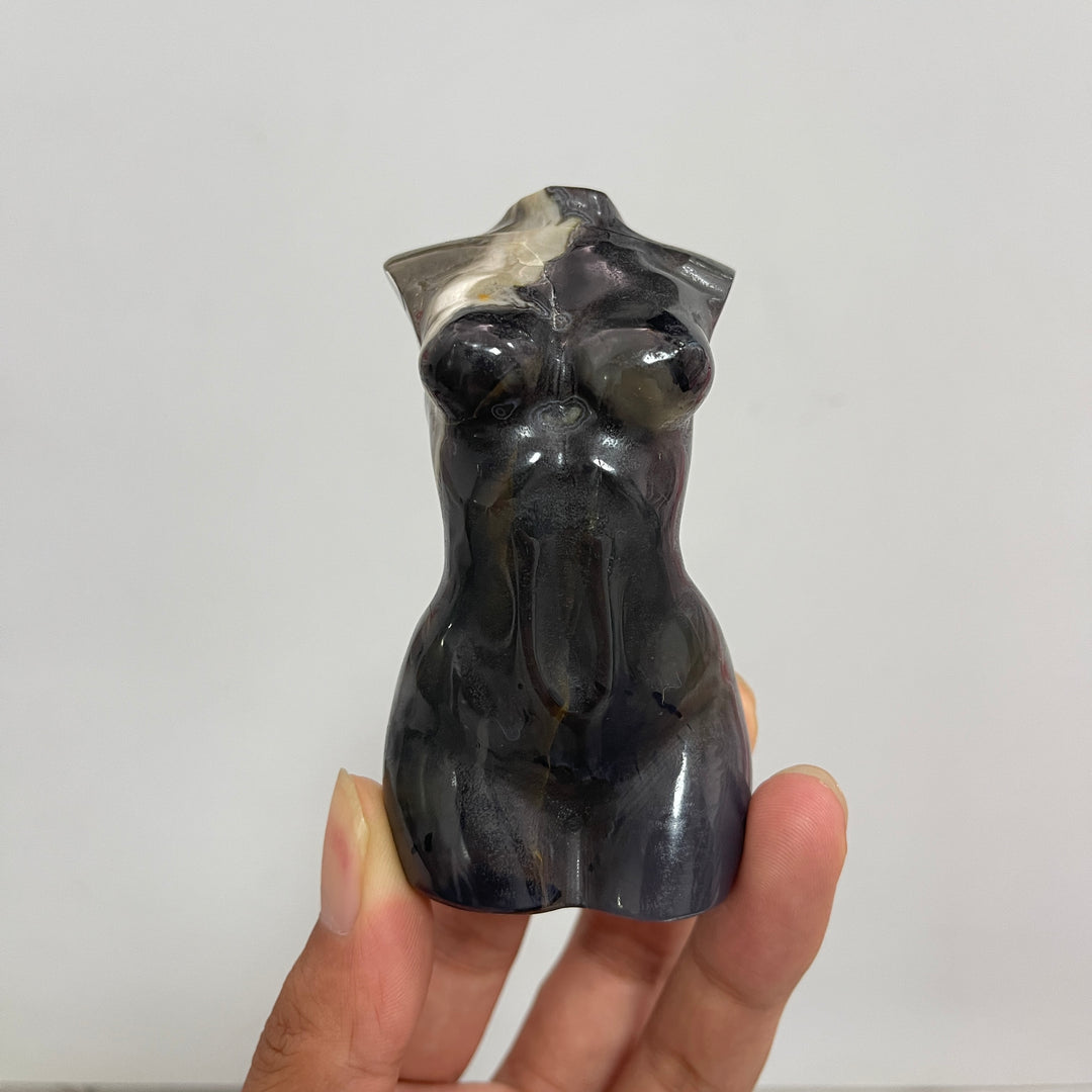 Unique,A Slightly Imperfect Natural Crystal Volcanic Agate Goddess