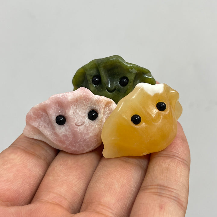 Natural Crystal Lovely Mini Dumpling Carving