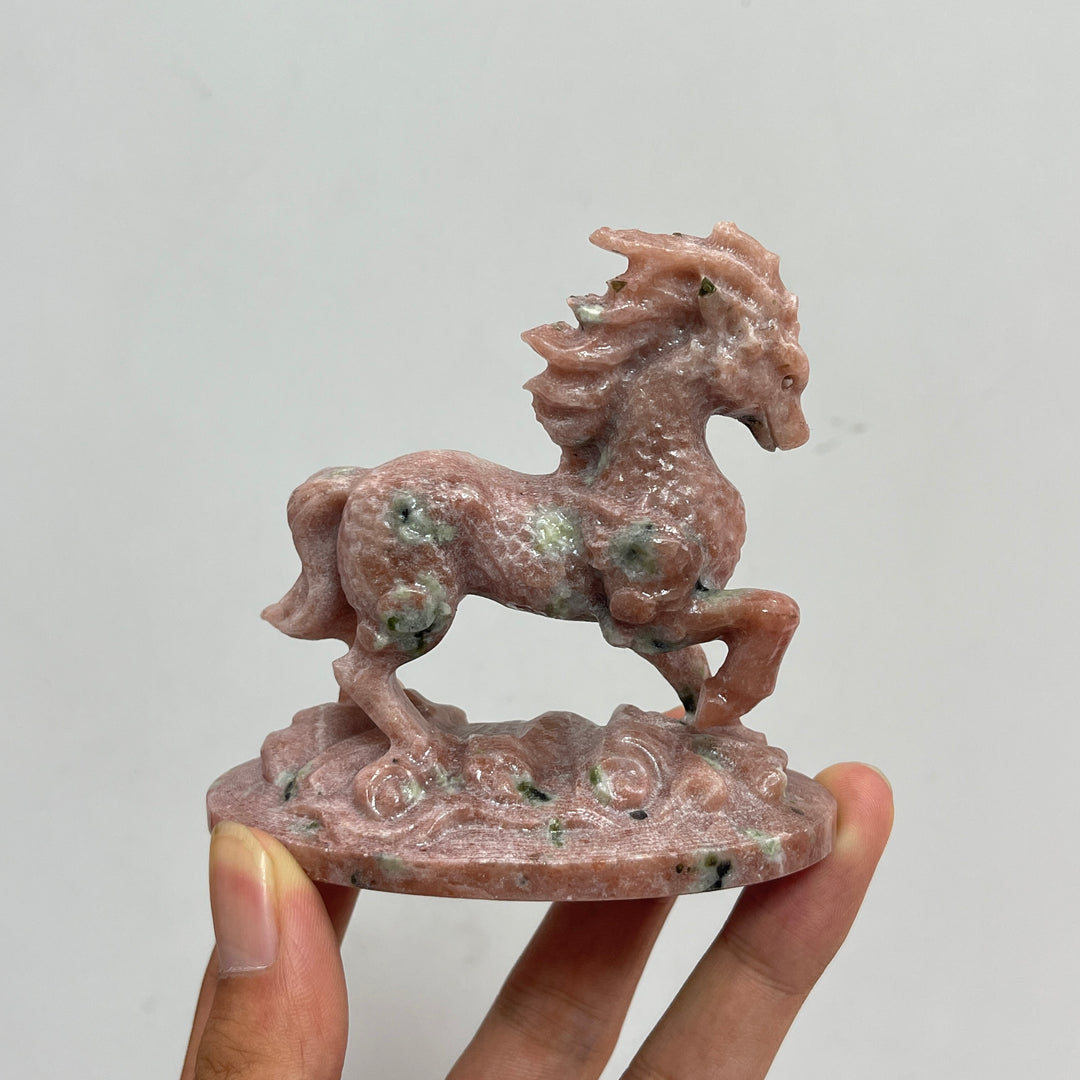 Natural Crystal Kirin Horse Carving