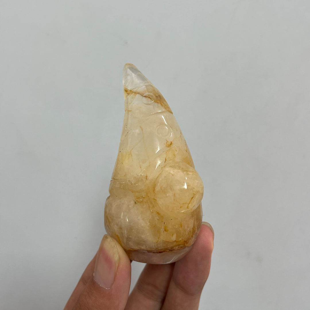 Natural Crystal Whimsical Gnome Carving