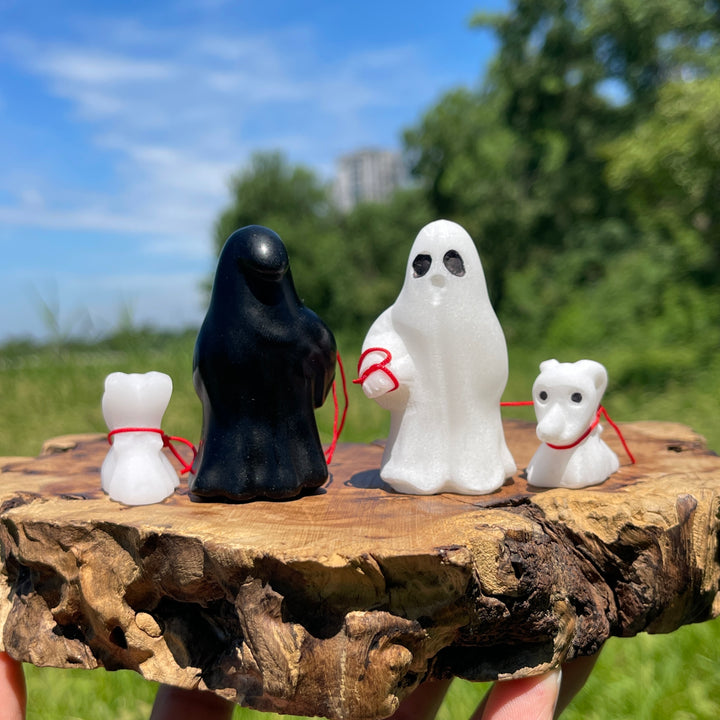 Natural Crystal Ghost Walking Dog Carving