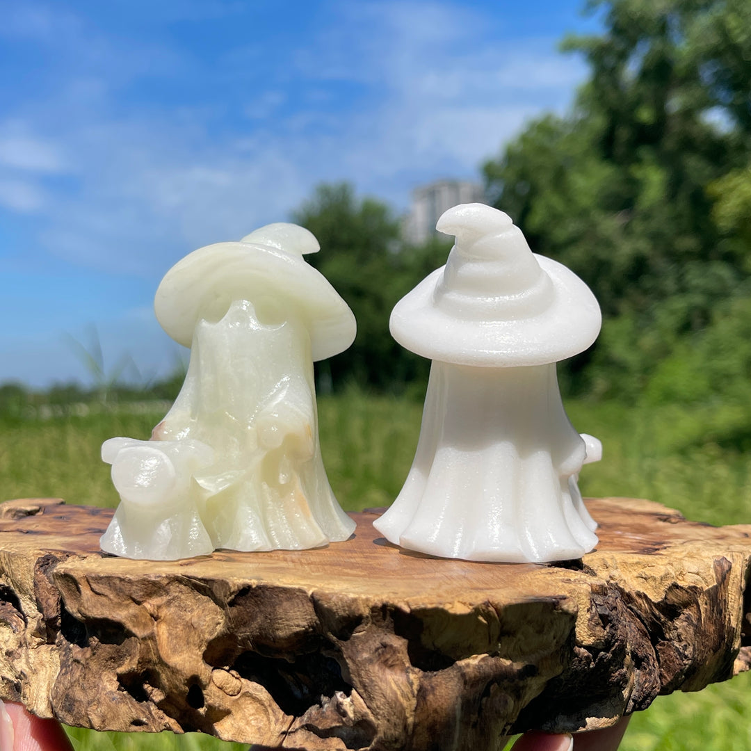 Natural Ghost With Dog Crystal Carving