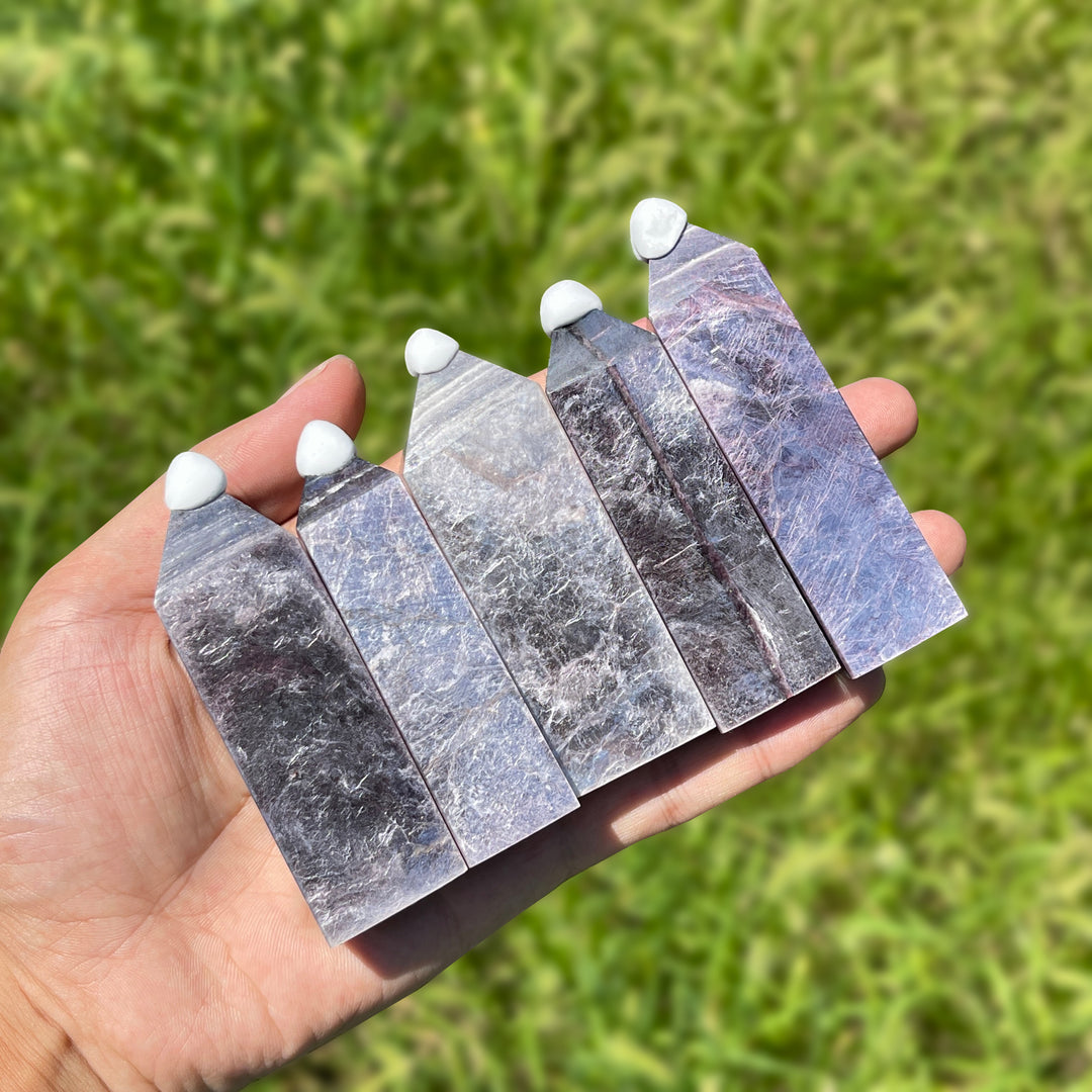 Natural Crystal Delicate Lepidolite Point
