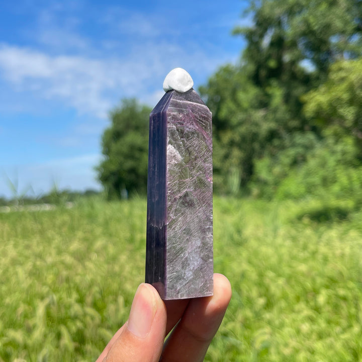 Natural Crystal Delicate Lepidolite Point