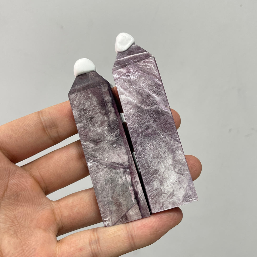 Natural Crystal Delicate Lepidolite Point