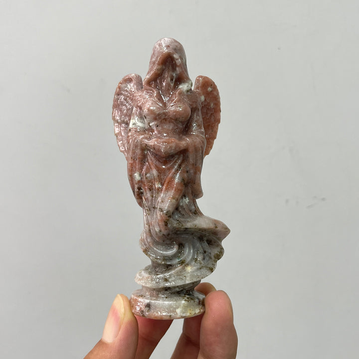 Natural Crystal Ghost Angel Carving