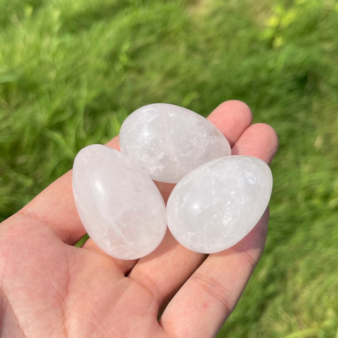 Natural Crystal Clear Quartz Egg