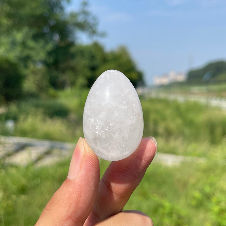 Natural Crystal Clear Quartz Egg