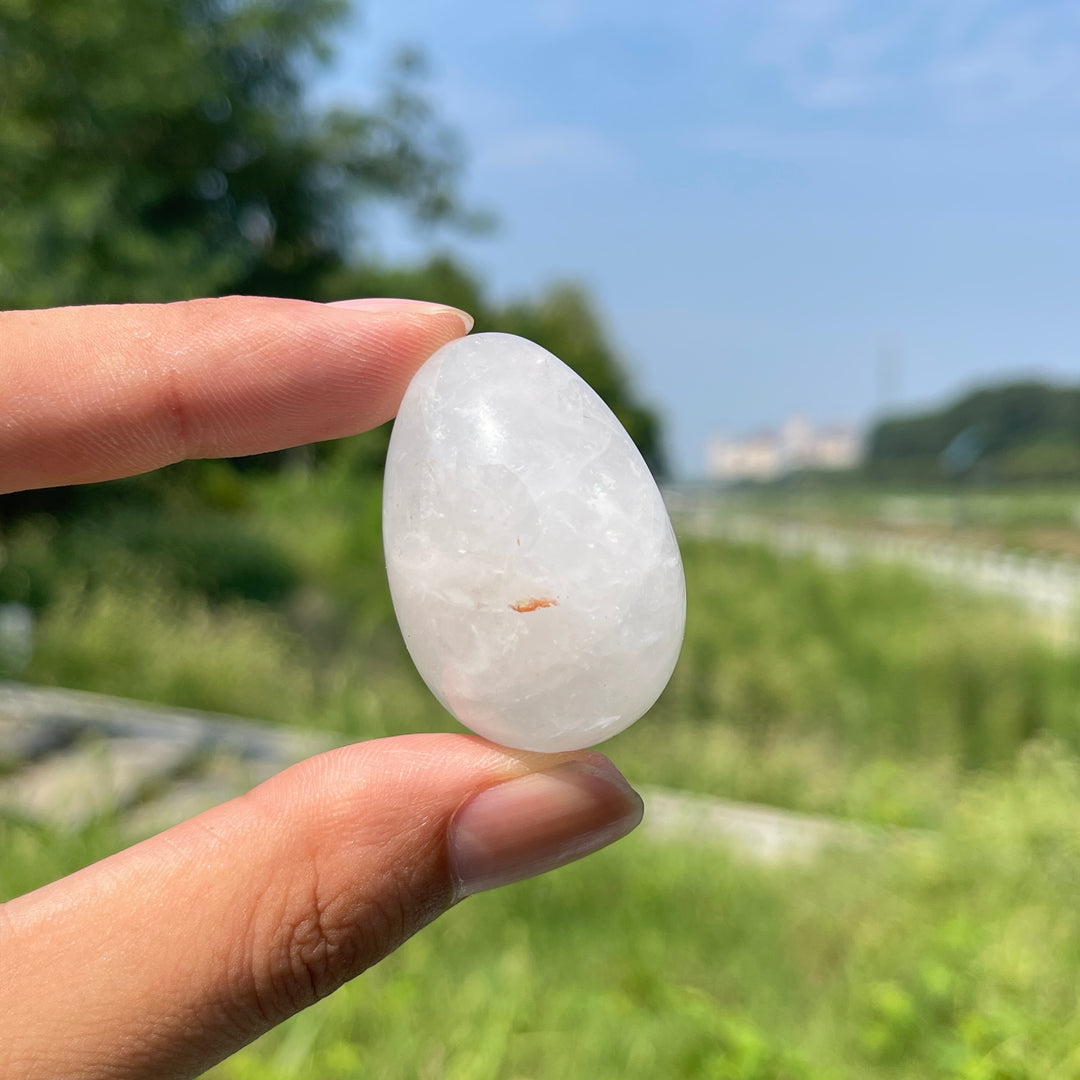 Natural Crystal Clear Quartz Egg