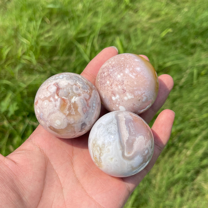 Natural Crystal Delicate Flower Agate Sphere