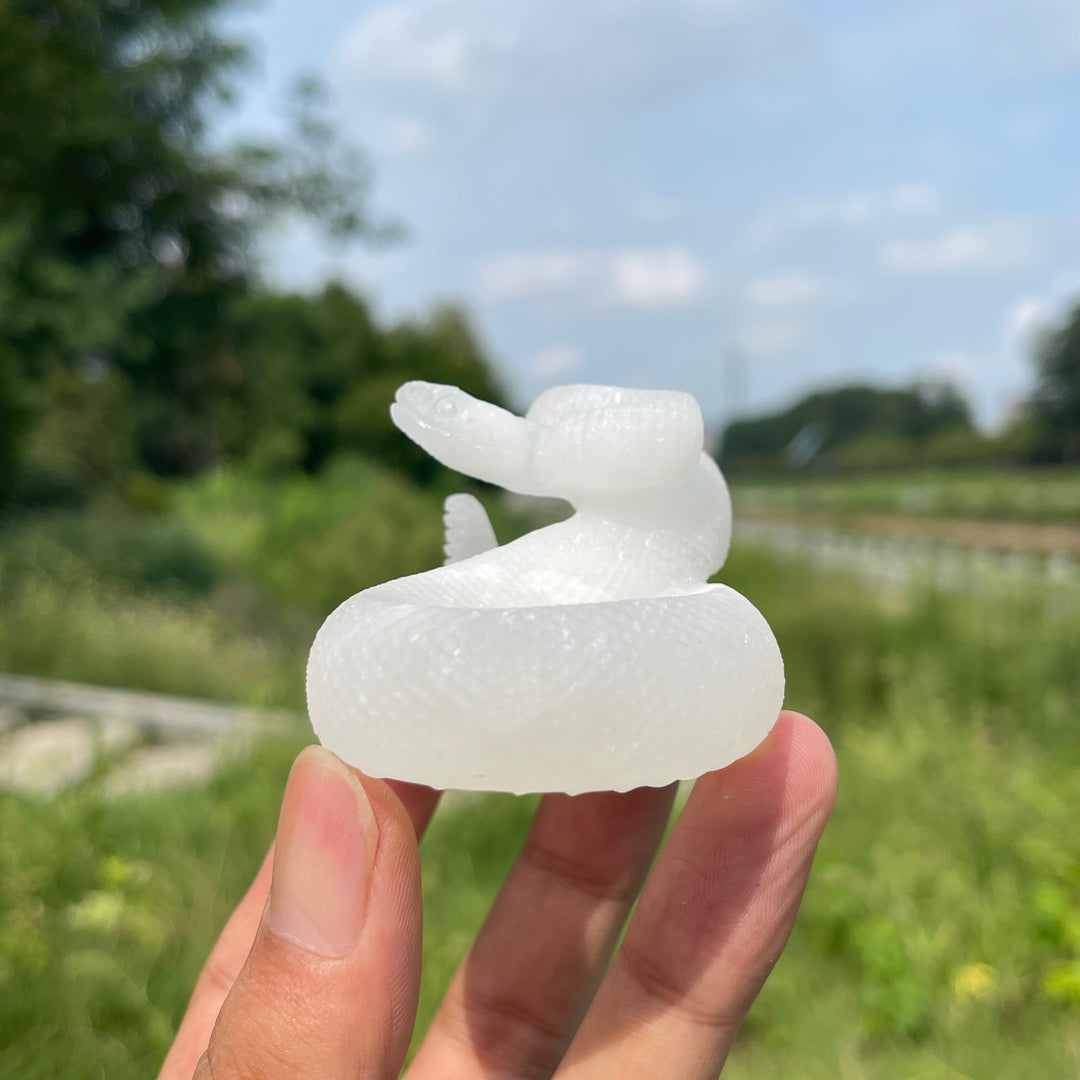 Natural Crystal Afghanistan Jade Snake Carving