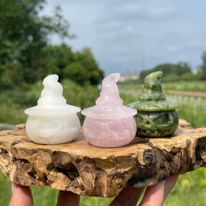 Natural Crystal Wizard Hat Pumpkin Carving