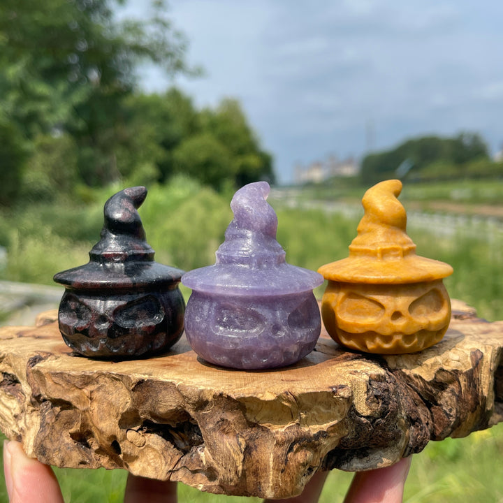Natural Crystal Wizard Hat Pumpkin Carving