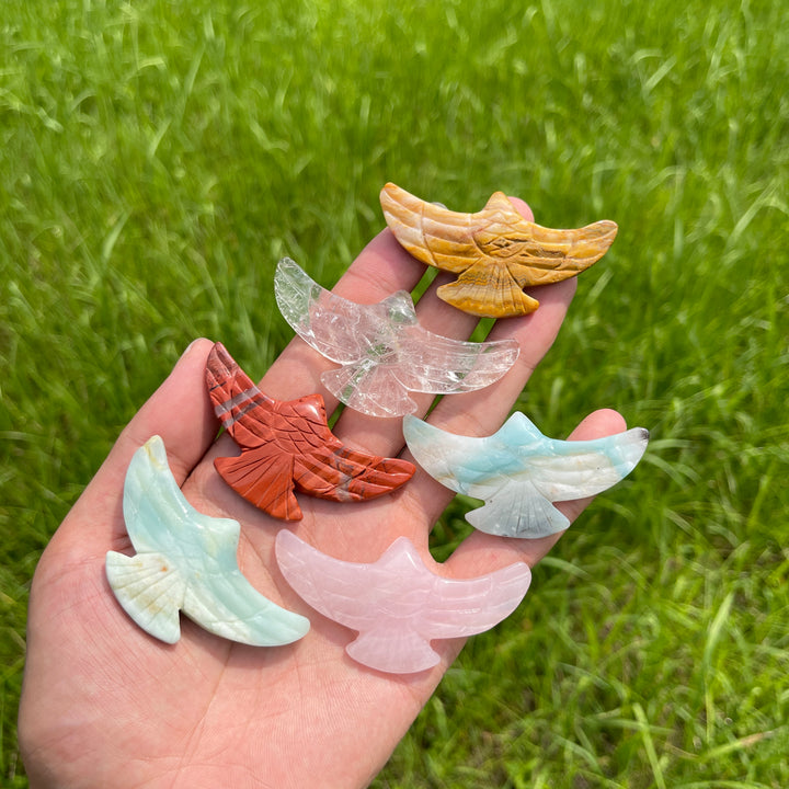 Natural Crystal Flying Eagle Carving