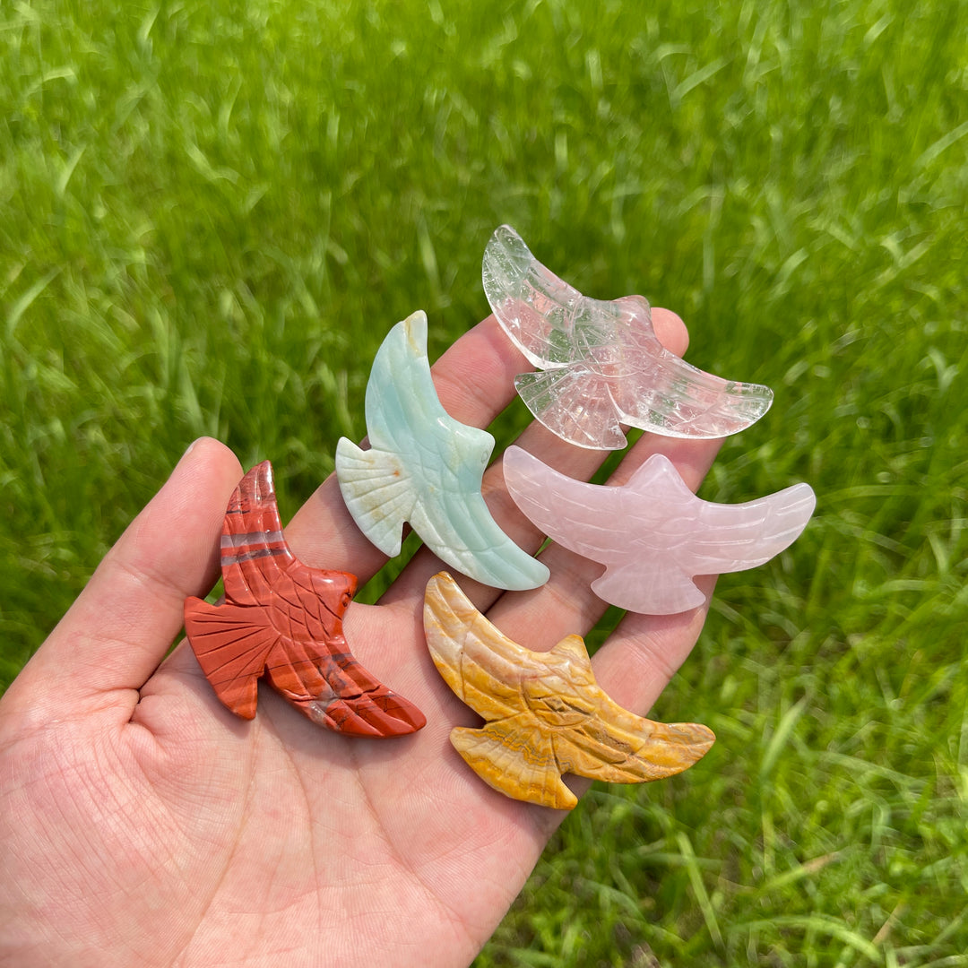 Natural Crystal Flying Eagle Carving