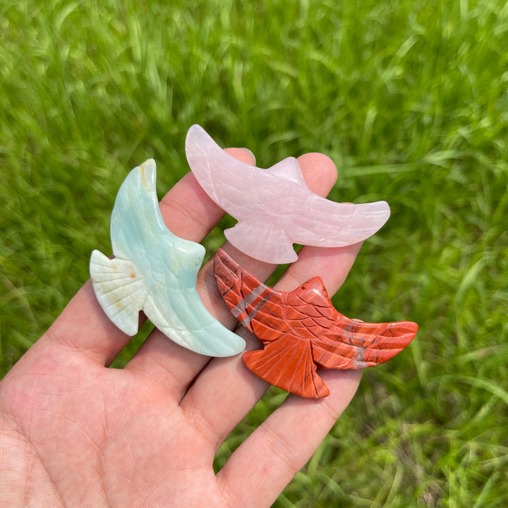 Natural Crystal Flying Eagle Carving