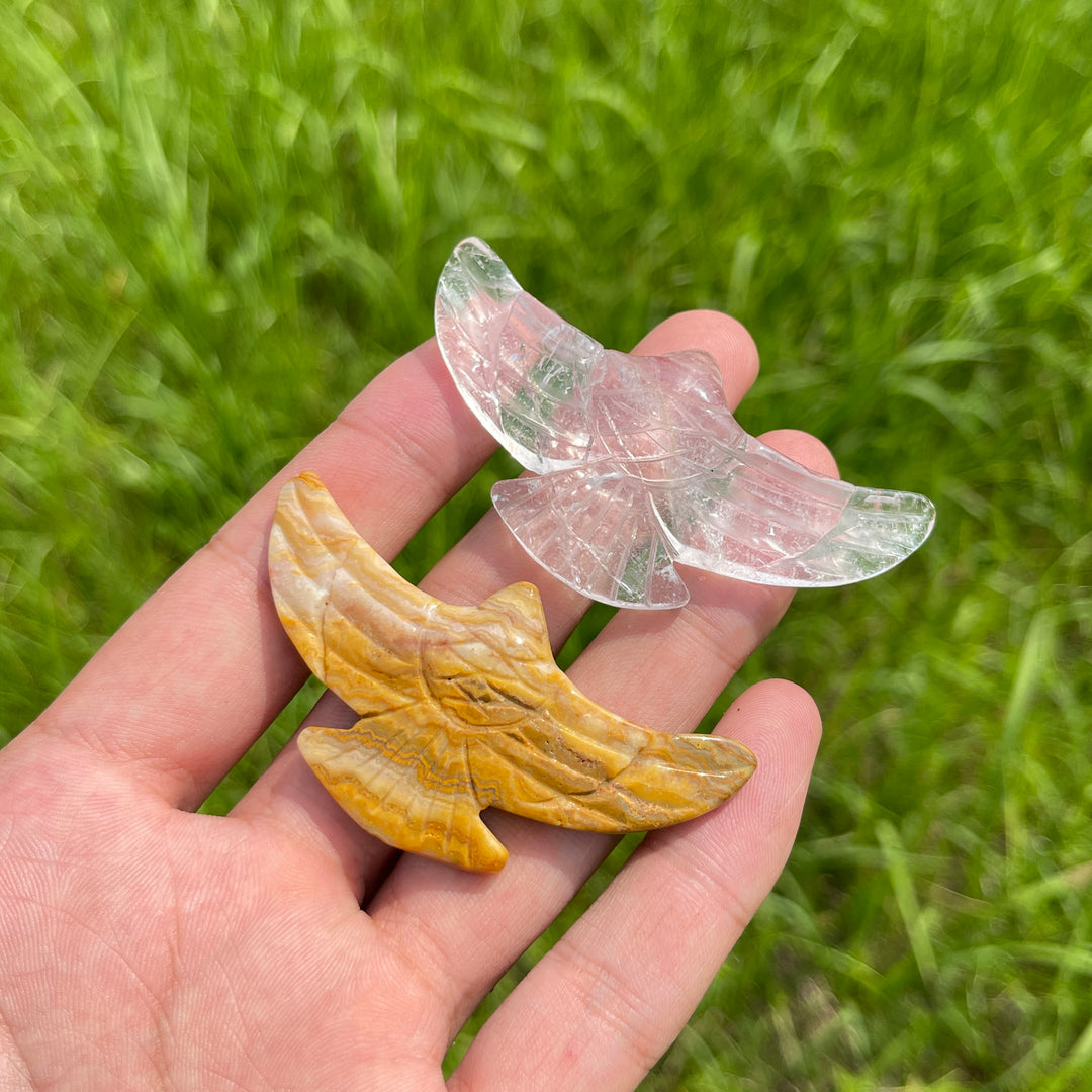 Natural Crystal Flying Eagle Carving