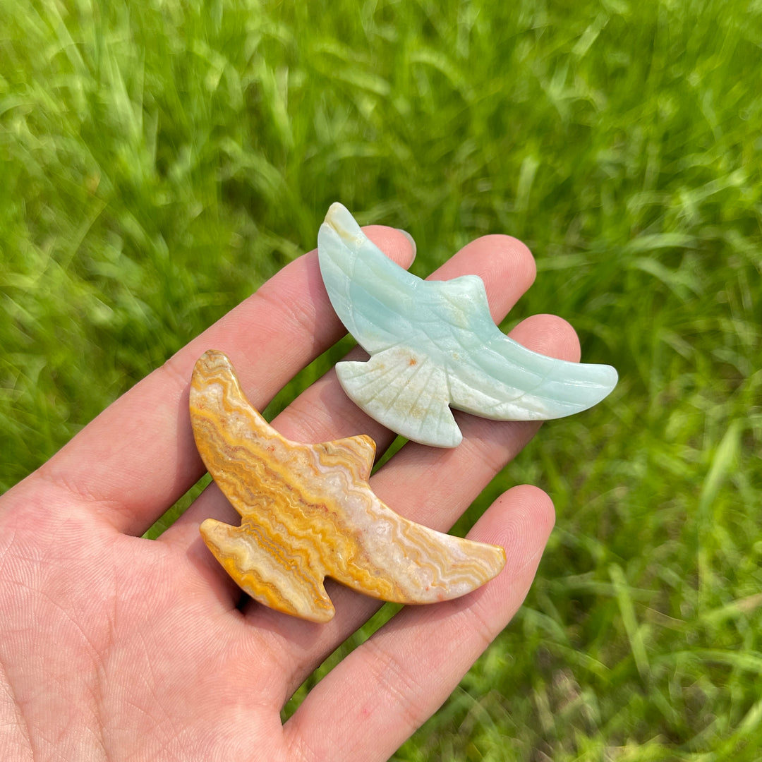 Natural Crystal Flying Eagle Carving