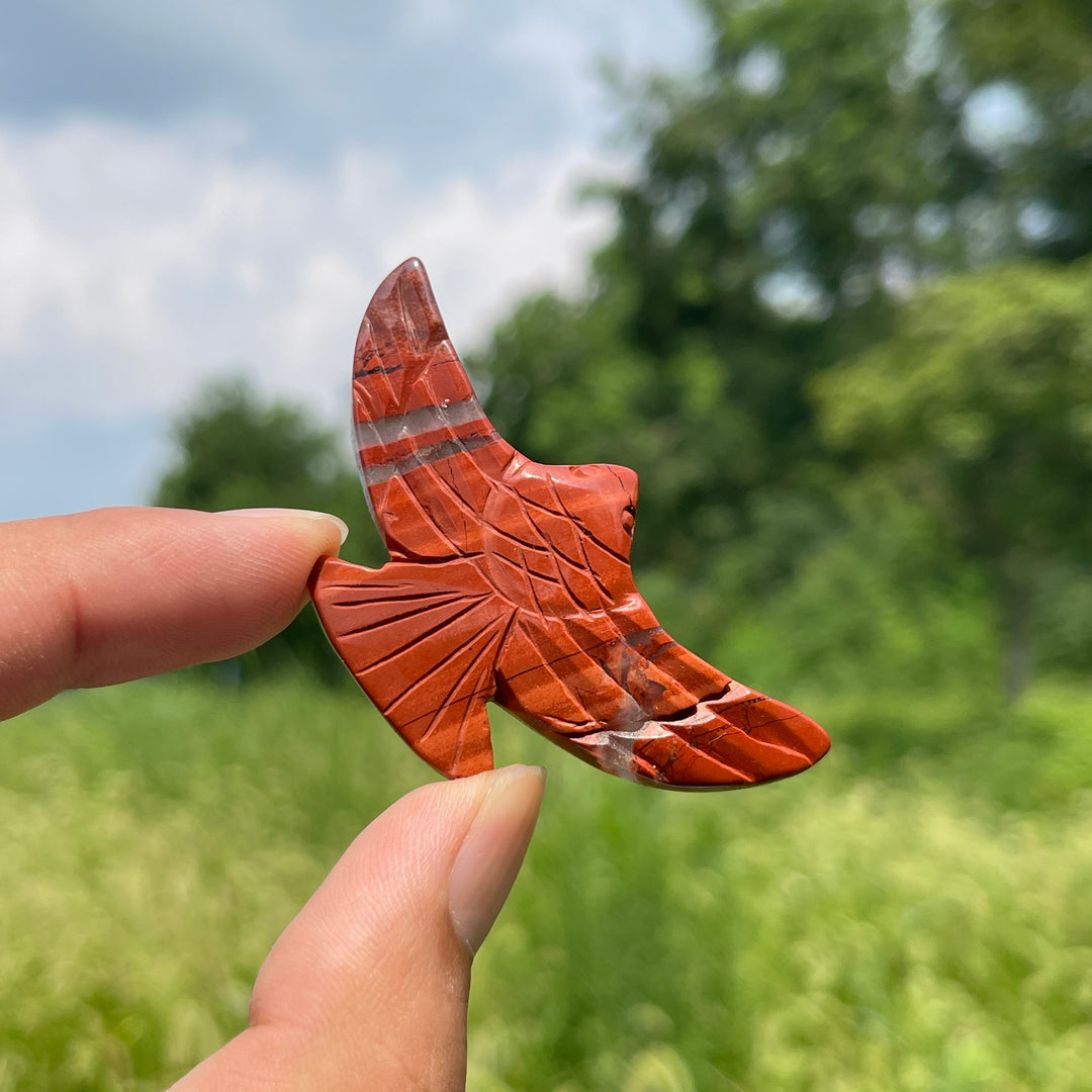 Natural Crystal Flying Eagle Carving