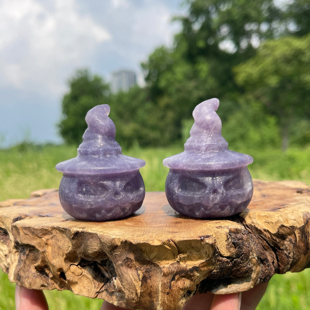 Natural Crystal Wizard Hat Pumpkin Carving