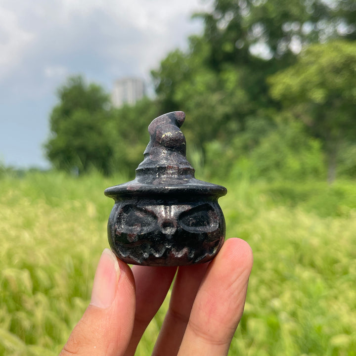 Natural Crystal Wizard Hat Pumpkin Carving