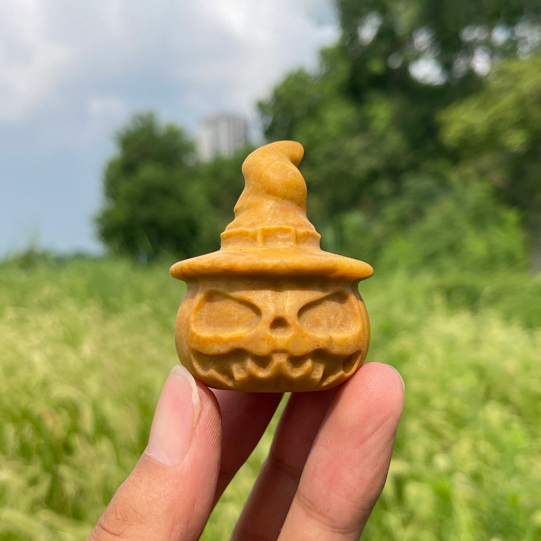 Natural Crystal Wizard Hat Pumpkin Carving