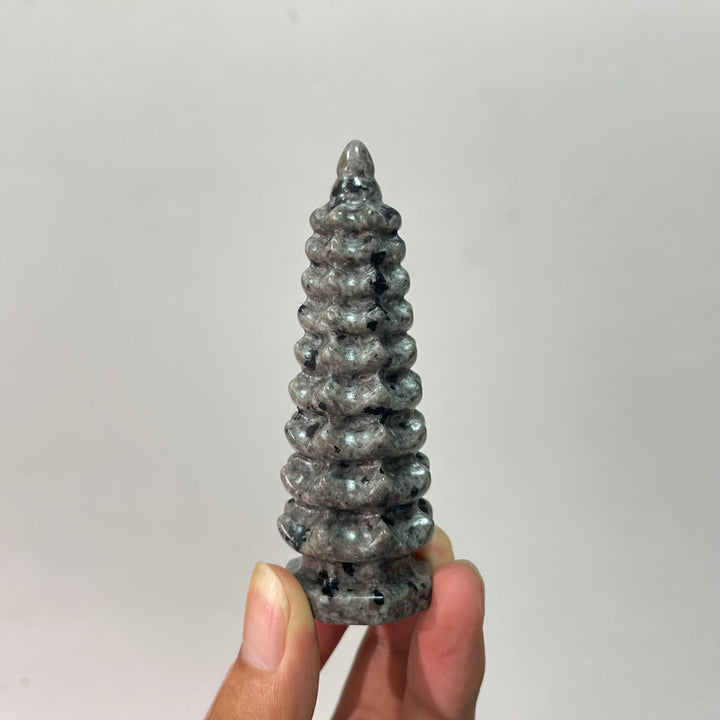Natural Crystal Yooperlite Wen Chang Pagoda Carving