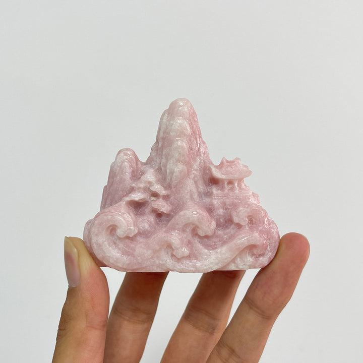 Natural Crystal Carving Exquisite Mountain Water Landscape